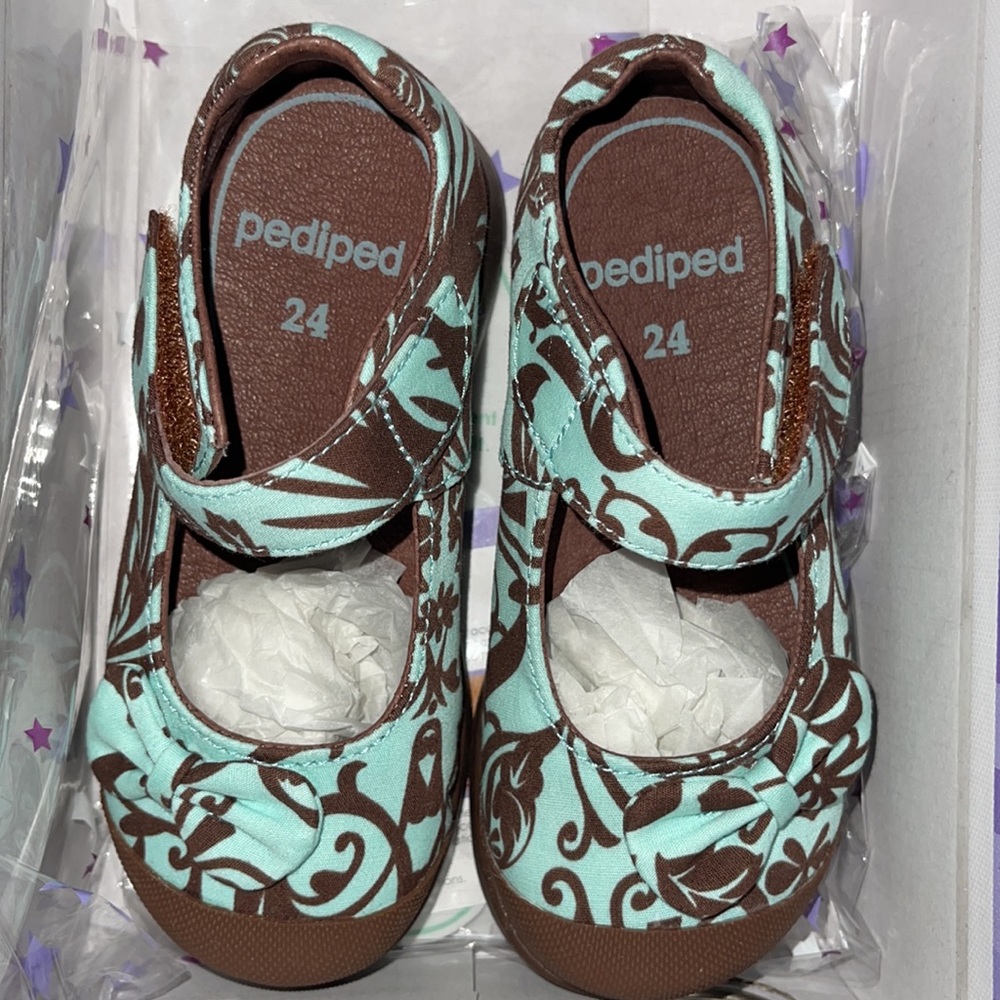 NWT Pediped Leilani Blue Hawaiian Shoes - Picture 2 of 8
